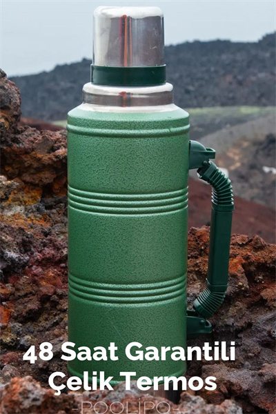 Paslanmaz çelik 2.2 litre 48 saat yalıtımlı yeşil çay termosu kutusuz - Spor & Outdoor