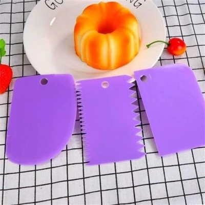 Pasta Hamur Şekillendirici Spatula Kesici Kazıyıcı Dekoratör Set - Stokta Olan Renk Gönderilir