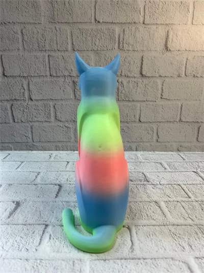 Pastel Rainbow Kedi Figürü Masa ve Raf Üstü Ev Dekorasyonu