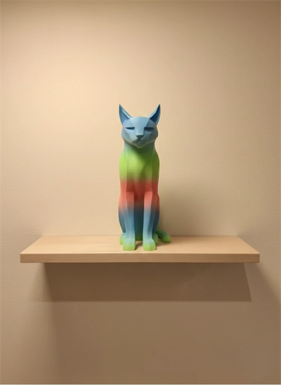 Pastel Rainbow Kedi Figürü Masa ve Raf Üstü Ev Dekorasyonu