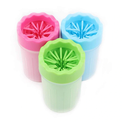 Pati Ayak Yıkama Kovası Silikon Jel Fırçalı Kedi Köpek  (küçük)