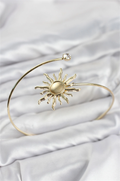 Pazu Bileklik Gold Renk Pirinç Güneş Model