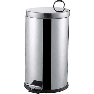 Pedallı 16lt Krom Metal Çöp Kovası Bx40