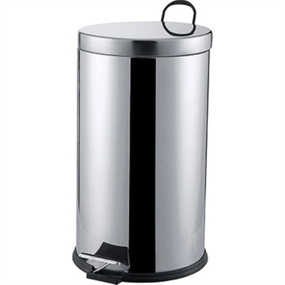 Pedallı 16lt Krom Metal Çöp Kovası Bx40