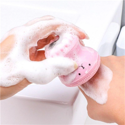 Peeling Etkili Mini El Yüz Cilt Temizleme Fırçası Silikon Temizlenmesi Kolay Siyah Nokta Giderici Bx40