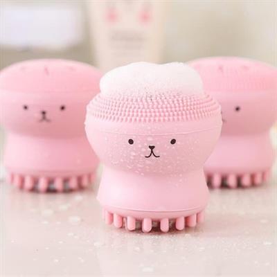 Peeling Etkili Mini El Yüz Cilt Temizleme Fırçası Silikon Temizlenmesi Kolay Siyah Nokta Giderici (3936)