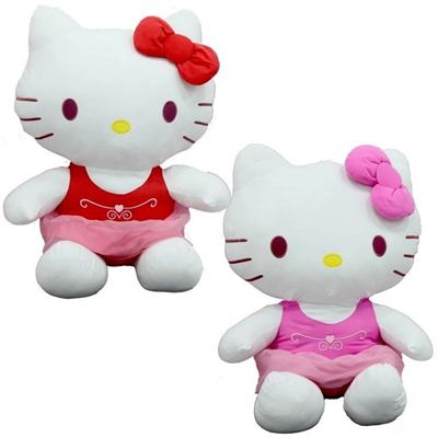 Peluş Hello Kitty Elbiseli Kurdeleli 36 cm S00002092 - 1 Adet Stokta Olan Gönderilir