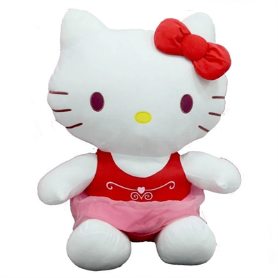 Peluş Hello Kitty Elbiseli Kurdeleli 36 cm S00002092 - 1 Adet Stokta Olan Gönderilir