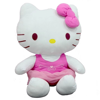 Peluş Hello Kitty Elbiseli Kurdeleli 36 cm S00002092 - 1 Adet Stokta Olan Gönderilir