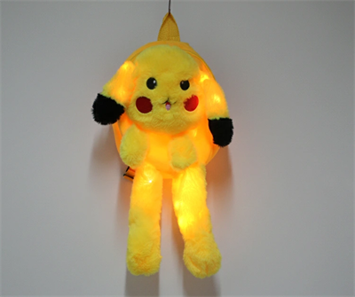 Peluş Işıklı Oynar Kulaklı Pikachu Sırt Çantası