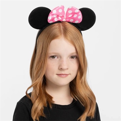 Pembe Fiyonklu Minnie Mouse Tacı Mini Kulak Bx40