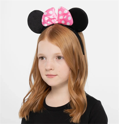Pembe Fiyonklu Minnie Mouse Tacı Mini Kulak Bx40