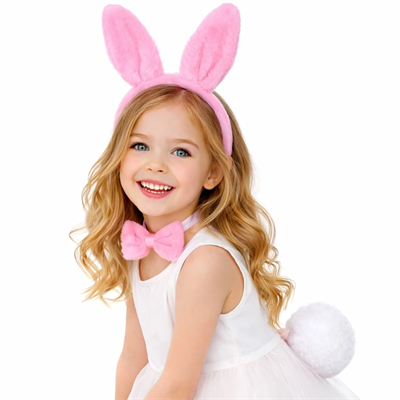 Pembe Full Tavşan Kulak Papyon Kuyruk 339lü Parti Seti