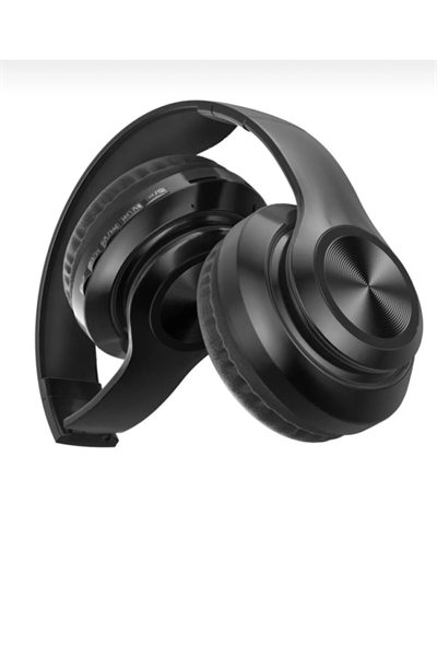 Pembe Kablosuz Kulak Üstü Kulaklık, Bluetooth 5.0, FM Radyo, SD Kart ve AUX Girişi, RGB Işıklı