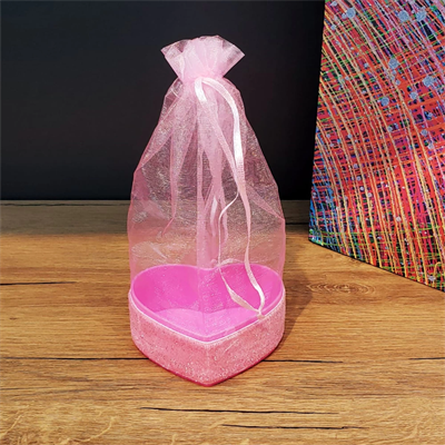 Pembe Kalpli Tül Kese