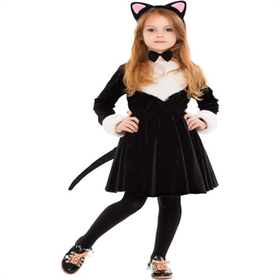 Pembe Kedi Seti - Taç, Kuyruk, Papyon Çocuk Boy