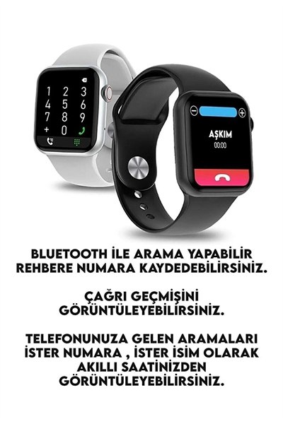 Pembe Metalik Kasa ve Siyah Silikon Kordonlu, Sesli Görüşme Özellikli Akıllı Saat