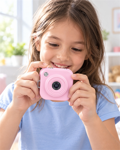 Pembe Renk 2,01 İnç Ekranlı Taşınabilir Mini Dijital Fotoğraf Makinesi