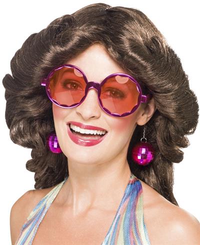 Pembe Renk Disko Toplu Küpeli Parlak Yılbaşı Parti Gözlüğü (3936)