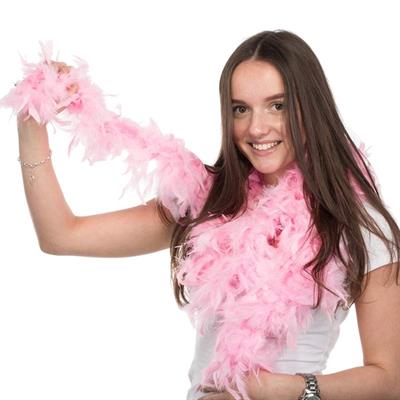 Pembe Renk Kabarık Tüylü Otriş Boa Dekorasyon Tüy 180 cm (3936)