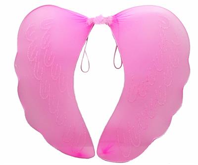 Pembe Renk Ortası Pembe Tüylü Tül Peri Kanadı 40x50 cm (3936)