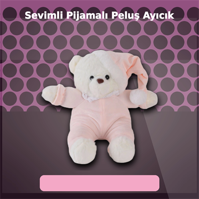 Pembe Renkli 30 cm Boyunda Yumuşak Peluş Ayıcık Oyuncak - Sevimli Tasarım