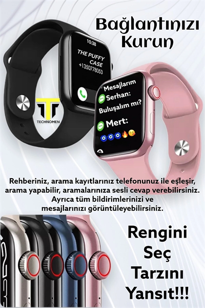 Pembe Silikon Kordonlu, Nabız ve Uyku Takibi Yapabilen, Suya Dayanıklı Akıllı Saat