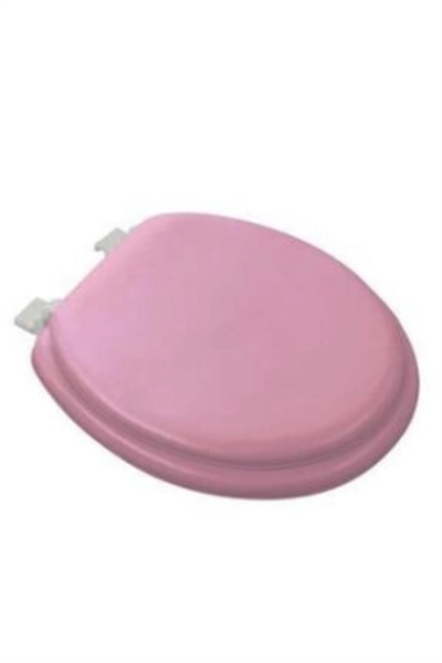 Pembe Yumuşak Klozet Kapak Büyük Puf 42x41 Cm Bx40
