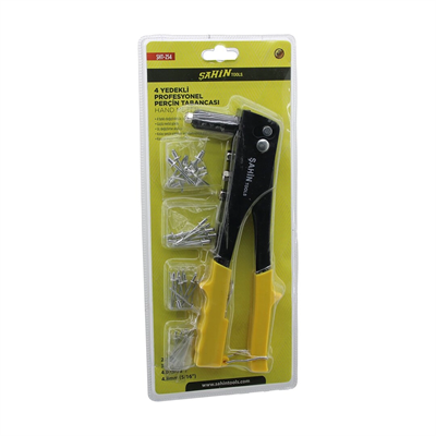 Perçin Tabanca Makine Seti = 4 Boy Uç = 2.4- 3.2 - 4 - 4.8 + 4 Boy Kalınlık X 10pcs=40pcs İğne Bx40