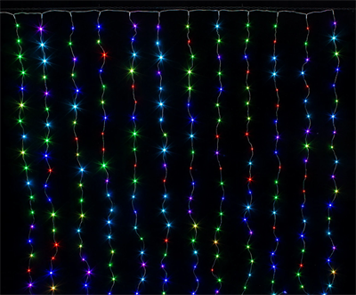 Perde Led  240 Ledli 8 Fonksiyonlu Dekor Lambası Rgb
