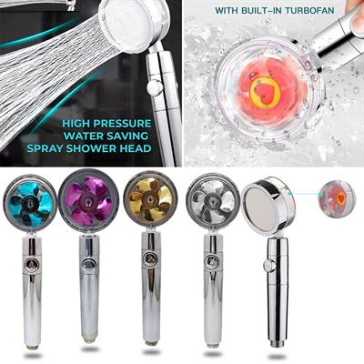 Pervaneli Duş Başlığı 360 Derece Dönebilen Aç Kapa Su Tasarruflu (3936)