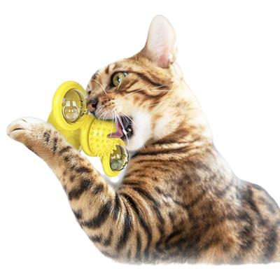 Pet Malzemeleri Vantuzlu Fırıldak Toplu Dönen Şeffaf Depo Tasarım İnteraktif Kedi Oyuncağı (3936)
