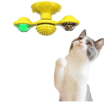 Pet Malzemeleri Vantuzlu Fırıldak Toplu Dönen Şeffaf Depo Tasarım İnteraktif Kedi Oyuncağı (3936)