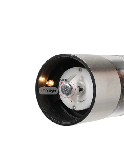 Pil İle Çalışan Elektrikli Baharat Öğütme Cihazı Ergonomik Şeffaf Gövde