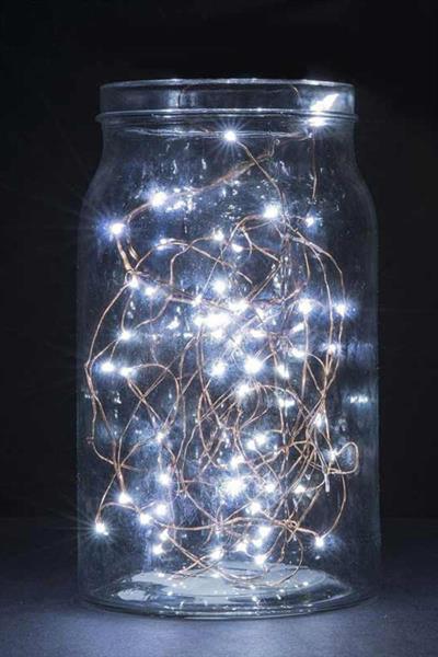 Pilli 5 metre Dekoratif Peri Led Beyaz Aydınlatma Süsleme Lambası (3936)