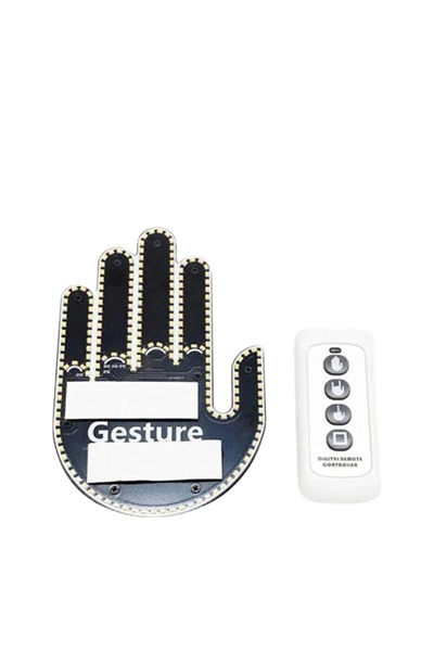 Pilli Led Işık Araç Camı İçin Uzaktan Kumandalı El Simgesi