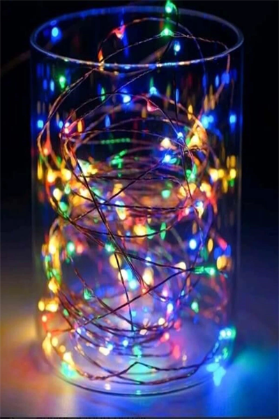 Pilli Renkli Peri Led Işık Dekoratif Aydınlatma 5 Metre Rgb Led Bx40