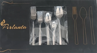 Pırlanta 30 Parça 6 Kişilik Çatal Kaşık Takımı 30 Parça Kutulu Hediyelik Çeyizlik Takım