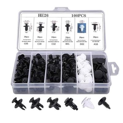 Plastik Bağlantı Elemanları Seti 100 Parça – Oto Kaplama Klipsi, Tampon ve Trim Sabitleme Perçinleri, Çok Amaçlı Klips Seti (3936)
