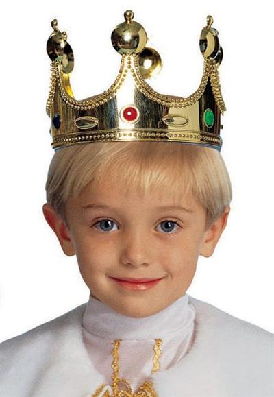 Plastik Kral Tacı Altın Renk Çocuk Boy (3936)