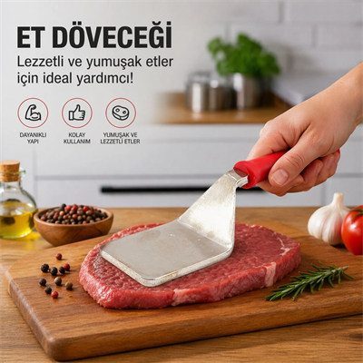 Plastik Saplı - Metal Et Dövecek Bx40