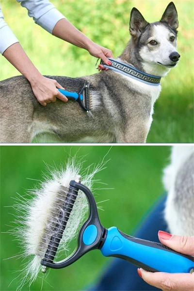 Plastik Saplı Metal Kedi Köpek Bakım Kıtık Tüy Topak Açıcı Tarak 1Adet