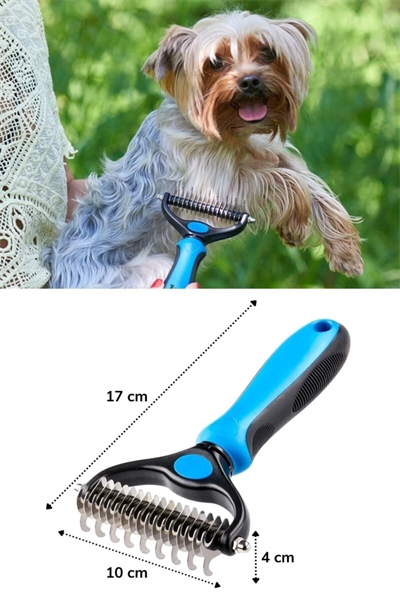 Plastik Saplı Metal Kedi Köpek Bakım Kıtık Tüy Topak Açıcı Tarak 1Adet