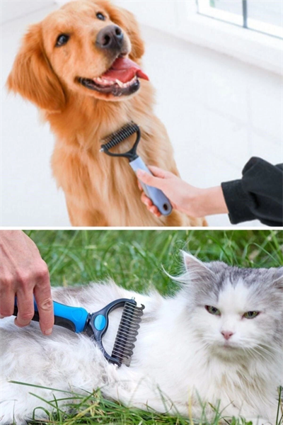 Plastik Saplı Metal Kedi Köpek Bakım Kıtık Tüy Topak Açıcı Tarak 1Adet