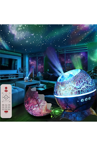 Plastik pembe elektrikli masa ve gece lambası bluetooth hoparlörlü gökyüzü projektörlü