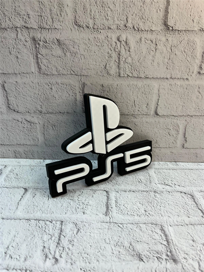 PlayStation 5 Logo Duvar Dekoru Minimal Tasarım 16×12 cm