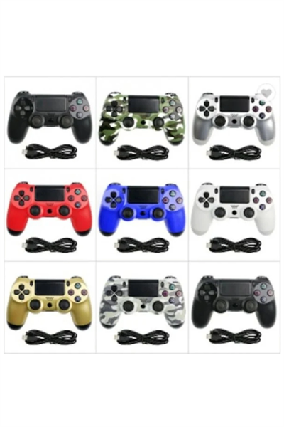 Playstation 4 uyumlu siyah bluetooth gamepad, kablosuz bağlantılı oyun kolu - Elektronik