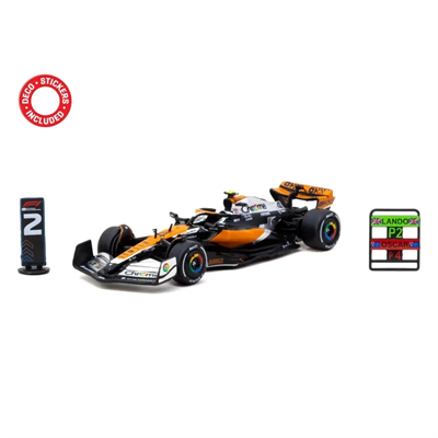 Podyum Detaylı 1/64 Ölçek McLaren MCL60 Lando Norris 2023 British GP Model Araba BX-313334
