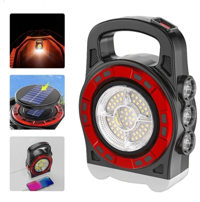 Polizei P-6678c Dış Mekan Solar Şarj Işığı Çok Fonksiyonlu Projektör Hazine Güçlü Işık El Feneri