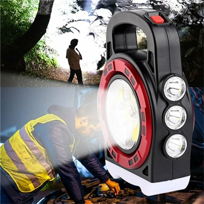 Polizei P-6678c Dış Mekan Solar Şarj Işığı Çok Fonksiyonlu Projektör Hazine Güçlü Işık El Feneri